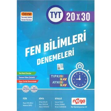 TYT Fen Bilimleri Video Çözümlü 20x30 Brans Deneme Nego Yayınları