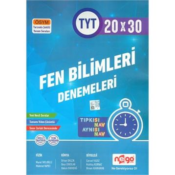TYT Fen Bilimleri Video Çözümlü 20x30 Brans Deneme Nego Yayınları