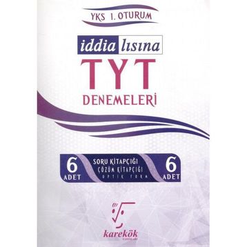 TYT İddialısına TYT Denemeleri 6 Adet Çözümlü Deneme - Karekök Yayınları