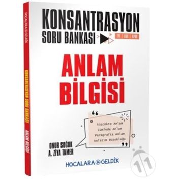 TYT Konsantrasyon Soru Bankası - Anlam Bilgisi - Hocalara Geldik Yayınları