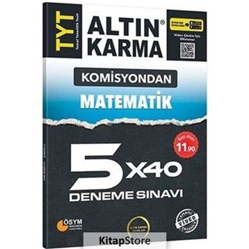 TYT Matematik 5x40 Deneme Sınavı-Altın Karma Yayınları