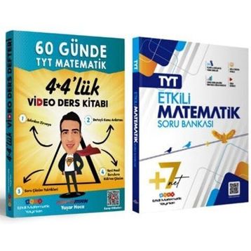 TYT Matematik Soru Bankası ve 60 Günde TYT Matematik Video Ders Kitabı Etkili Matematik Yayınları