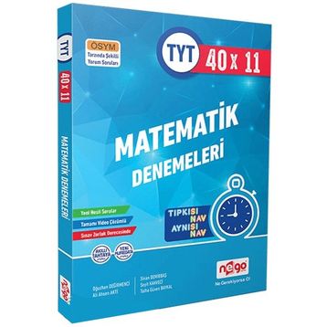 TYT Matematik Tamamı Video Çözümlü 40x11 Deneme Nego Yayınları
