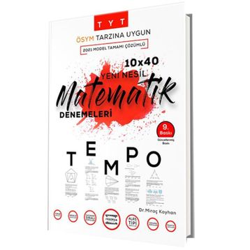 TYT Matematik TEMPO Yeni Nesil 10x40 Denemeleri-Fragman Yayınları