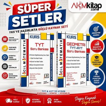 TYT Matematik ve Geometri Soru Bankası Seti 2 Kitap - Acil Yayınları