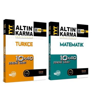 TYT Matematik ve Türkçe Deneme Seti 2 Kitap-Altın Karma