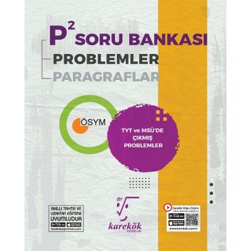 TYT P2 Problemler Paragraflar Soru Bankası Karekök Yayınları