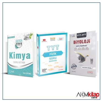 TYT Palme Kimya Üç Dört Beş Fizik Limit Biyoloji Soru Bankası 3 Kitap Set
