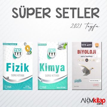TYT Palme Kimya Üç Dört Beş Fizik Limit Biyoloji Soru Bankası 3 Kitap Set