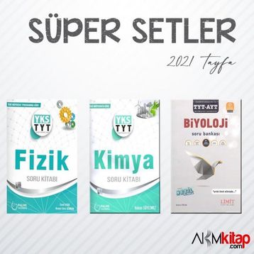 TYT Palme Kimya Üç Dört Beş Fizik Limit Biyoloji Soru Bankası 3 Kitap Set