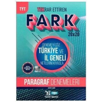 TYT Paragraf Fark 20x20 Tekrar Ettiren Denemeleri-Yayın Denizi Pro Yayınları