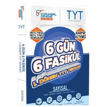 TYT Sayısal 6 Gün 6 Fasikül Genel Tekrar Kamp Kitabı-Kurumsal Yayınları