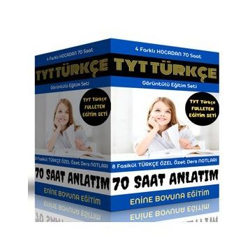 TYT Türkçe Ful Hazırlık Seti 4 Farklı Hocadan 70 Ders ve 8 Fasikül Kitap Enine Boyuna Eğitim