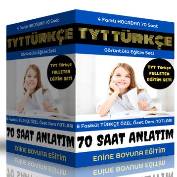 TYT Türkçe Ful Hazırlık Seti 4 Farklı Hocadan 70 Ders ve 8 Fasikül Kitap Enine Boyuna Eğitim