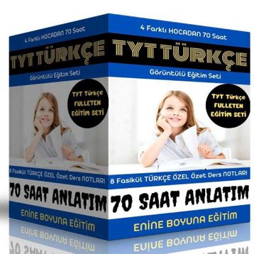 TYT Türkçe Ful Hazırlık Seti 4 Farklı Hocadan 70 Ders ve 8 Fasikül Kitap Enine Boyuna Eğitim