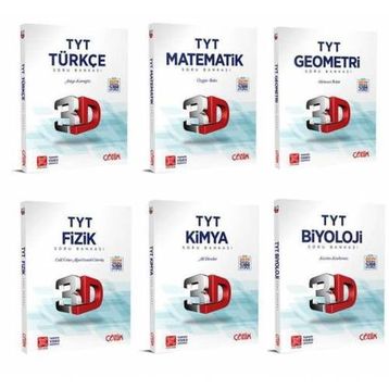 TYT Türkçe Matematik Geometri Fizik Kimya Biyoloji Soru Bankası Fırsat Seti-Çözüm 3D Yayınları