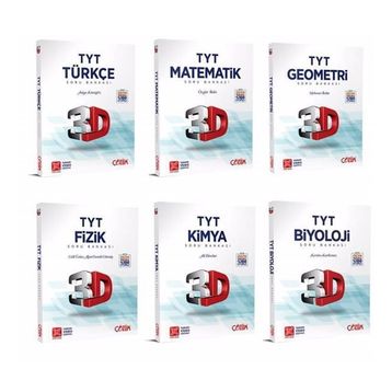 TYT Türkçe Matematik Geometri Fizik Kimya Biyoloji Soru Bankası Fırsat Seti-Çözüm 3D Yayınları