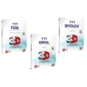 TYT Türkçe Matematik Geometri Fizik Kimya Biyoloji Soru Bankası Fırsat Seti-Çözüm 3D Yayınları
