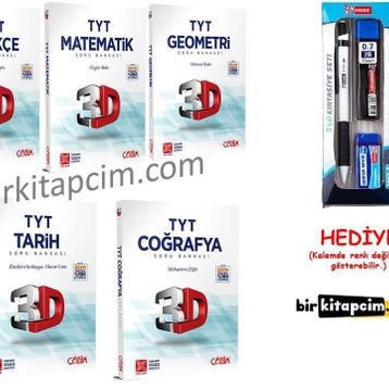 TYT Türkçe Matematik Geometri Tarih Coğrafya Soru Bankası Fırsat Seti-Çözüm 3D Yayınları