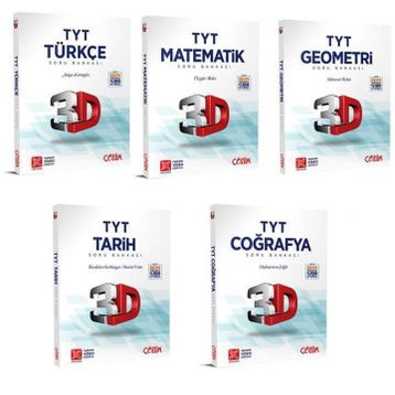 TYT Türkçe Matematik Geometri Tarih Coğrafya Soru Bankası Fırsat Seti-Çözüm 3D Yayınları