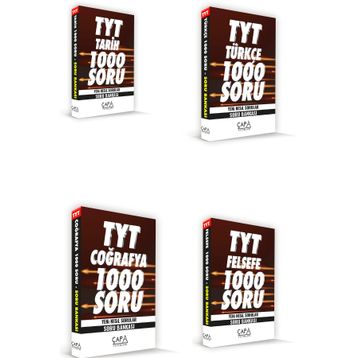TYT Türkçe-Tarih-Coğrafya-Felsefe Soru Bankası Seti - Çapa Yayınları
