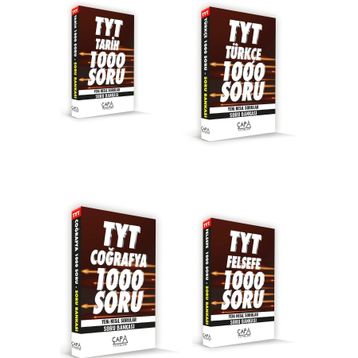 TYT Türkçe-Tarih-Coğrafya-Felsefe Soru Bankası Seti - Çapa Yayınları