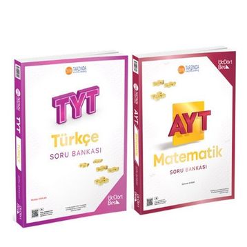 TYT Türkçe ve AYT Matematik Soru Bankası 2 Kitap Set-Üç Dört Beş Yayıncılık