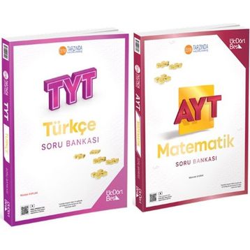 TYT Türkçe ve AYT Matematik Soru Bankası 2 Kitap Set-Üç Dört Beş Yayıncılık