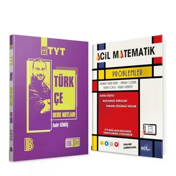TYT Türkçe Video Ders Notları ve Acil Problemler Soru Bankası 2 Kitap Set-Benim Hocam Yayınları