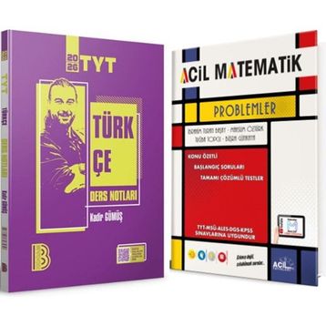 TYT Türkçe Video Ders Notları ve Acil Problemler Soru Bankası 2 Kitap Set-Benim Hocam Yayınları