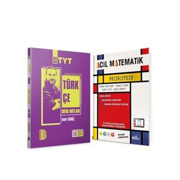 TYT Türkçe Video Ders Notları ve Acil Problemler Soru Bankası 2 Kitap Set-Benim Hocam Yayınları