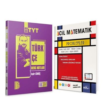 TYT Türkçe Video Ders Notları ve Acil Problemler Soru Bankası 2 Kitap Set-Benim Hocam Yayınları