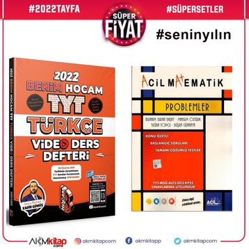 TYT Türkçe Video Ders Notları ve Acil Problemler Soru Bankası 2 Kitap Set-Benim Hocam Yayınları
