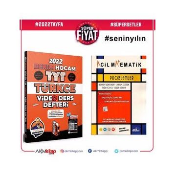 TYT Türkçe Video Ders Notları ve Acil Problemler Soru Bankası 2 Kitap Set-Benim Hocam Yayınları