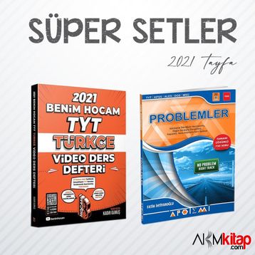 TYT Türkçe Video Ders Notları ve Apotemi Problemler Soru Bankası 2 Kitap Set-Benim Hocam Yayınları