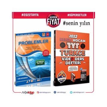 TYT Türkçe Video Ders Notları ve Apotemi Problemler Soru Bankası 2 Kitap Set-Benim Hocam Yayınları