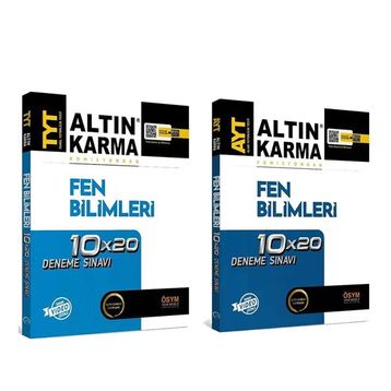 TYT ve AYT Fen Bilimleri Deneme Seti 2 Kitap - Altın Karma Yayınları