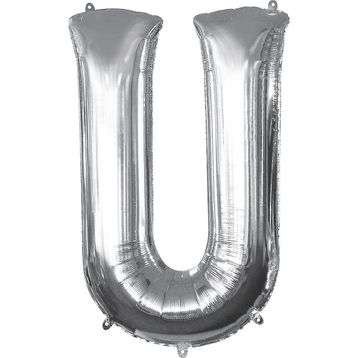 U Harf Gümüş 100 cm Folyo Balon