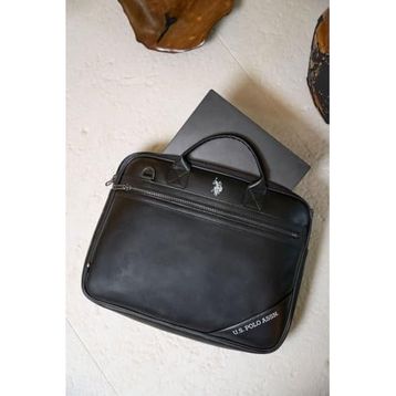 U.S. Polo Assn. 24586 Siyah Vegan Deri Laptop Evrak Çantası