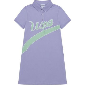 U.S. Polo Assn. 50249093-VR034 Lila Örme Kız Çocuk Elbise