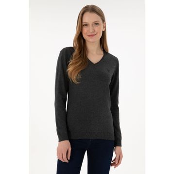 U.S. Polo Assn. 50251903-VR006 Antrasit Kadın Triko Kazak