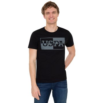 U.S. Polo Assn. 50252132 Siyah Bisiklet Yaka Oversize Erkek T-shirt