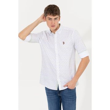 U.S. Polo Assn. 50255710-VR013 Beyaz Erkek Gömlek