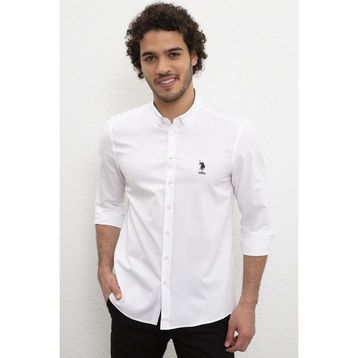 U.S. Polo Assn. 50262491-VR013 Beyaz Erkek Gömlek