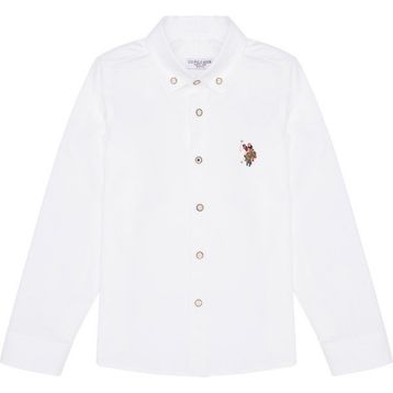U.S. Polo Assn. 50263107-VR013 Basic Uzun Kollu Beyaz Erkek Çocuk Gömlek