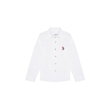U.S. Polo Assn. 50263107-VR013 Basic Uzun Kollu Beyaz Erkek Çocuk Gömlek
