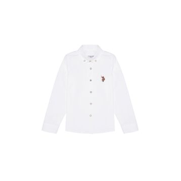 U.S. Polo Assn. 50263107-VR013 Basic Uzun Kollu Beyaz Erkek Çocuk Gömlek