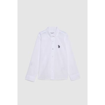 U.S. Polo Assn. 50266085-VR013 Erkek Çocuk Beyaz Basic Gömlek
