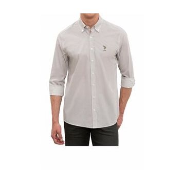 U.S. Polo Assn. 50288374-VR027 Haki Uzun Kol Erkek Gömlek