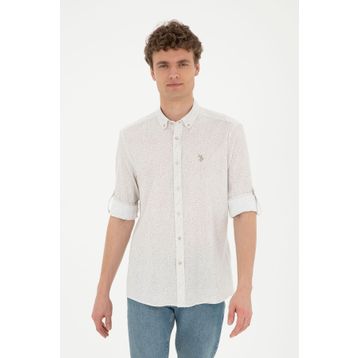 U.S. Polo Assn. 50288670-VR027 Haki Uzun Kol Erkek Gömlek